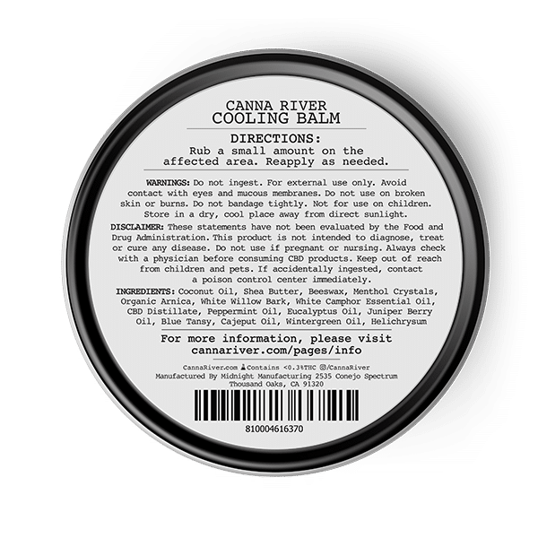 Canna River Cooling Balm back