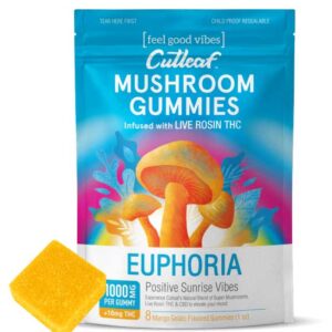 Cutleaf Mushroom Gummies - Mango Gelato flavor_greenrepubliclife.com