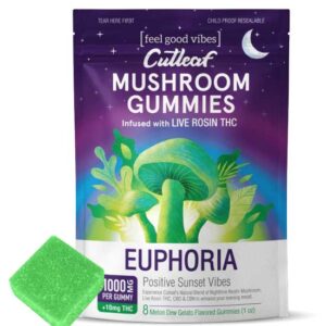 Cutleaf Mushroom Gummies Euphoria - Melon Dew Gelato